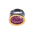 24K GOLD & STERLING SILVER PINK SAPPHIRE ROXANNE RING