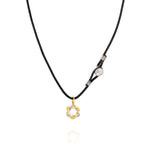 SILVER & GOLD STAR OF DAVID NECKLACE