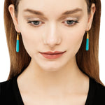 24K GOLD TURQUOISE JANE CONE EARRINGS