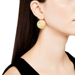 18K GOLD ROUND LACE EARRINGS