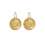 18K GOLD SMALL ROUND LACE EARRINGS