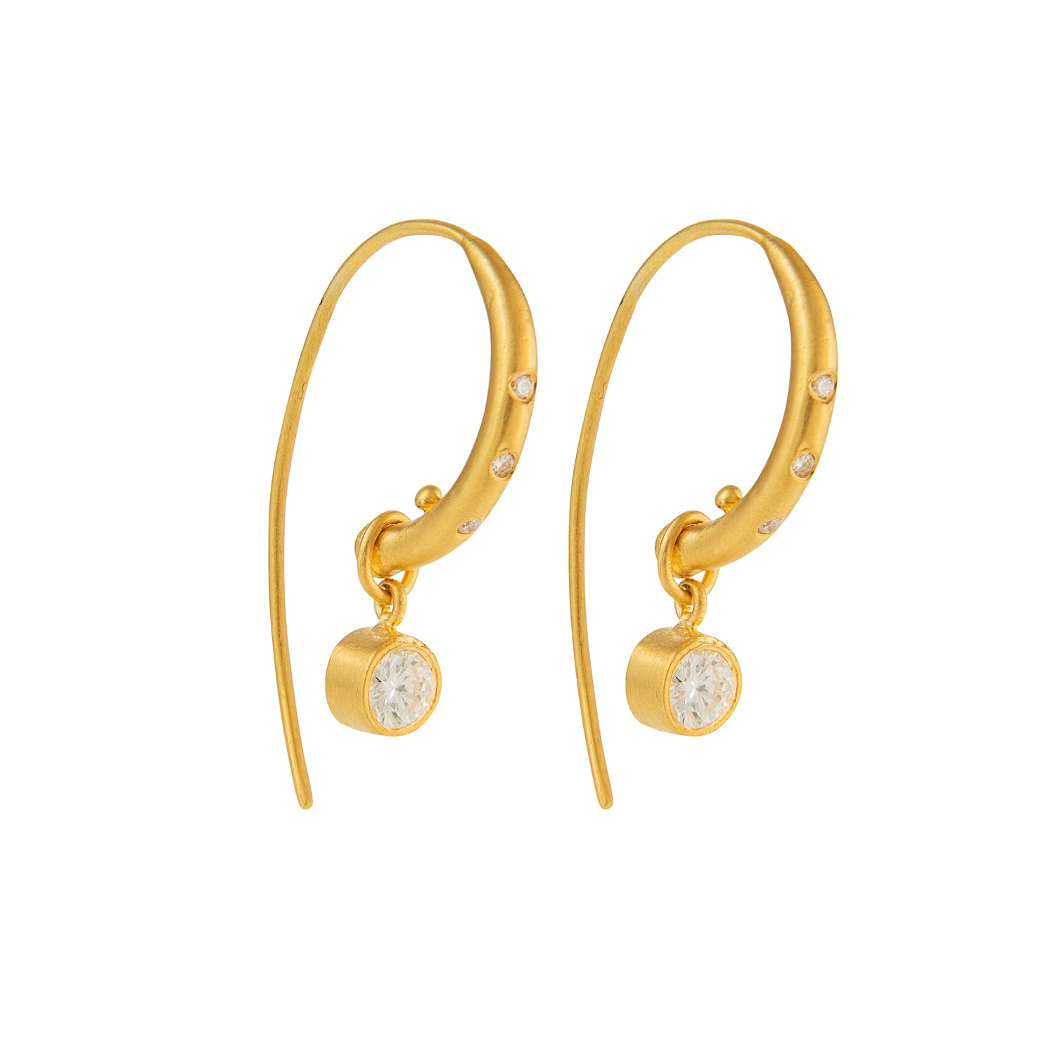 Shop Rubans Voguish 24K Gold Plated Contemporary Hoop Earrings Online at  Rubans