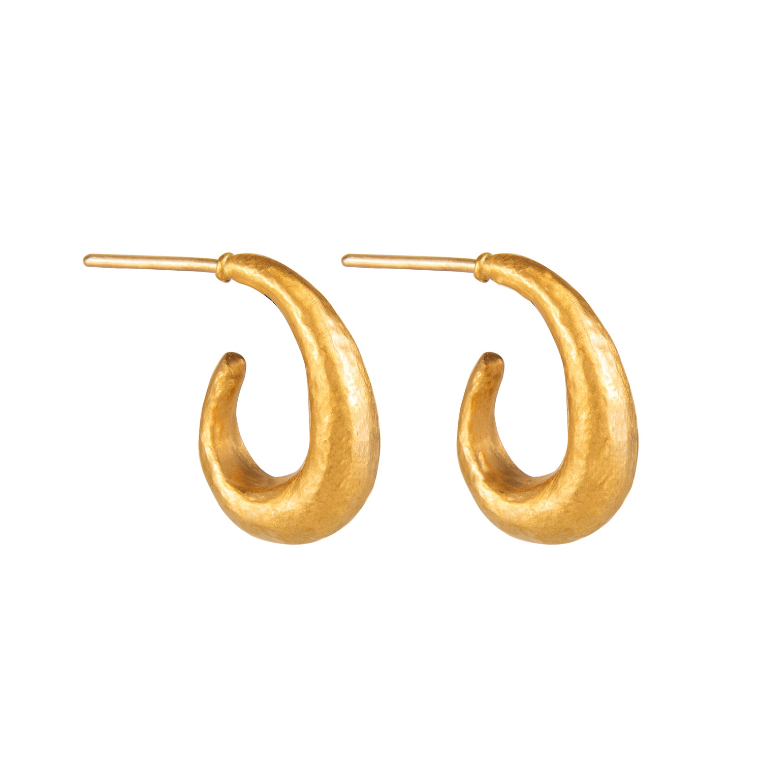 24k Gold Earrings, Hoop Earrings, Chunky Hoop, Tube Hoop Earring, Gift for  Her, Earrings for Women, Everyday Wear Earrings Q316 | DLUXCA