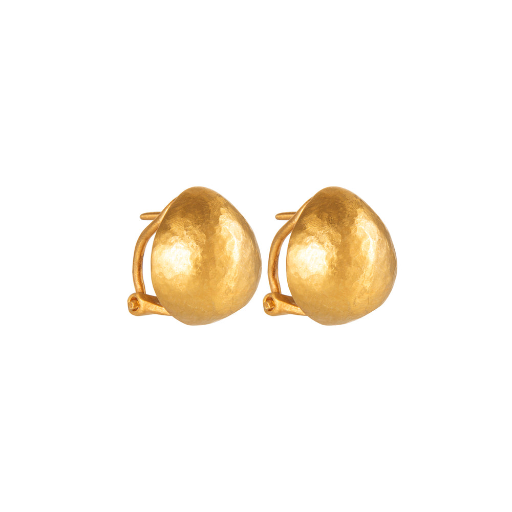24K GOLD SMALL FRENCH CLIP ROXANNE EARRINGS