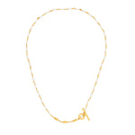 24K GOLD PEARL RIVER BEADED NECKLACE