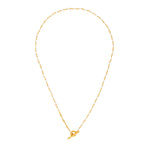 24K GOLD SMALL PEARL RIVER BEADED NECKLACE