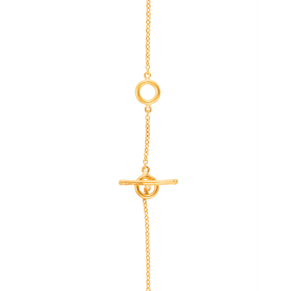 24K GOLD SINGLE PEARL NECKLACE