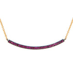 18K GOLD & OXIDIZED GILVER RUBY LILAH SMILE NECKLACE