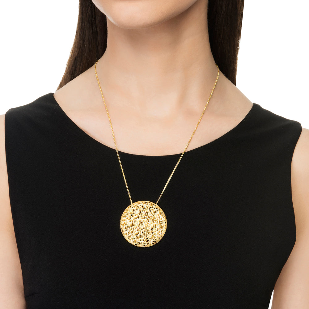 Pave Large Circle Necklace – A Room of Her Own
