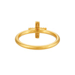 18 KARAT GOLD DIAMOND POSITIVE SIGN LILAH STACK RING