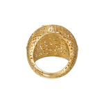 18K GOLD DIAMOND LACE DOME RING