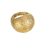 18K GOLD DIAMOND LACE DOME RING