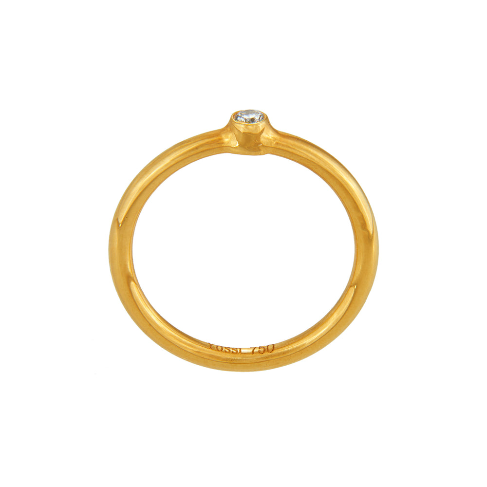18K GOLD XS ROUND DIAMOND JANE STACK RING
