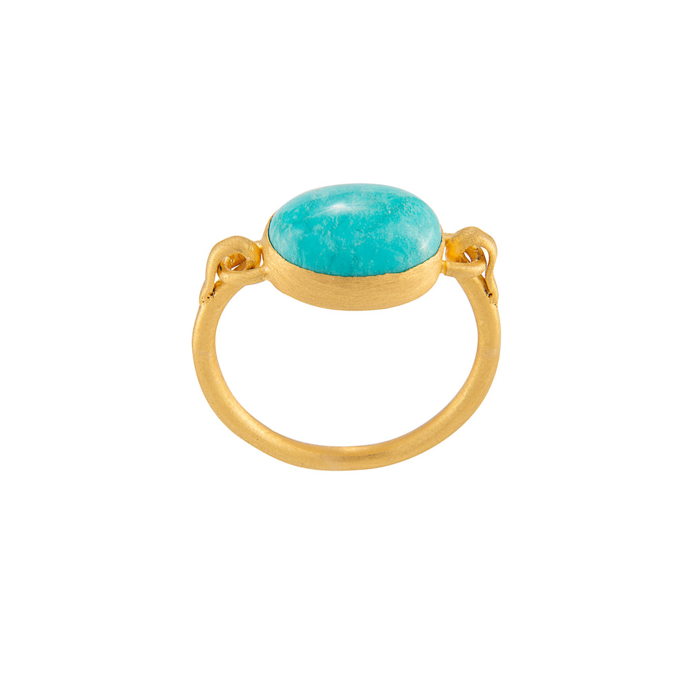24K GOLD TURQUOISE REYNA RING