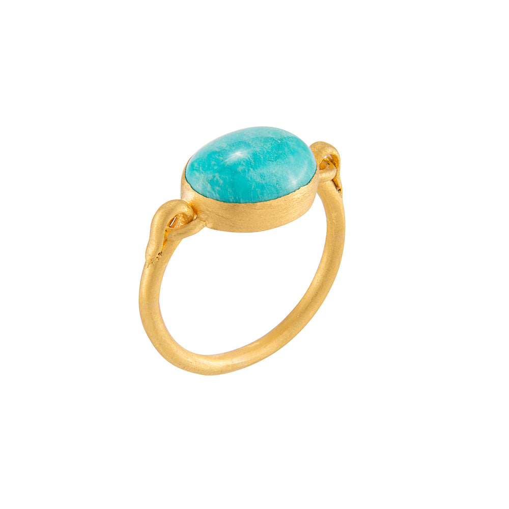 24K GOLD TURQUOISE REYNA RING
