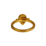 24K GOLD PINK CORAL AND DIAMOND REYNA RING