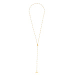 24K GOLD PEARL WRAP NECKLACE