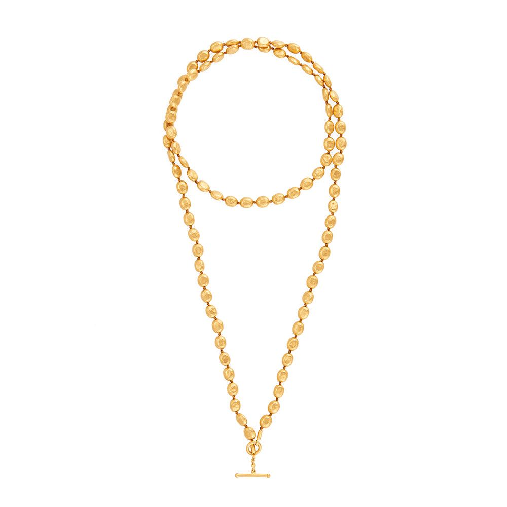 24K GOLD KNOTTED MINI WRAP NECKLACE